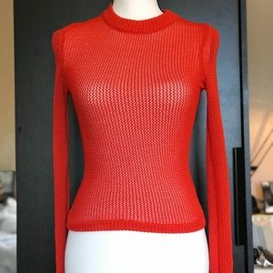 Forever 21 Bright Orange Knitted Top M NWOT